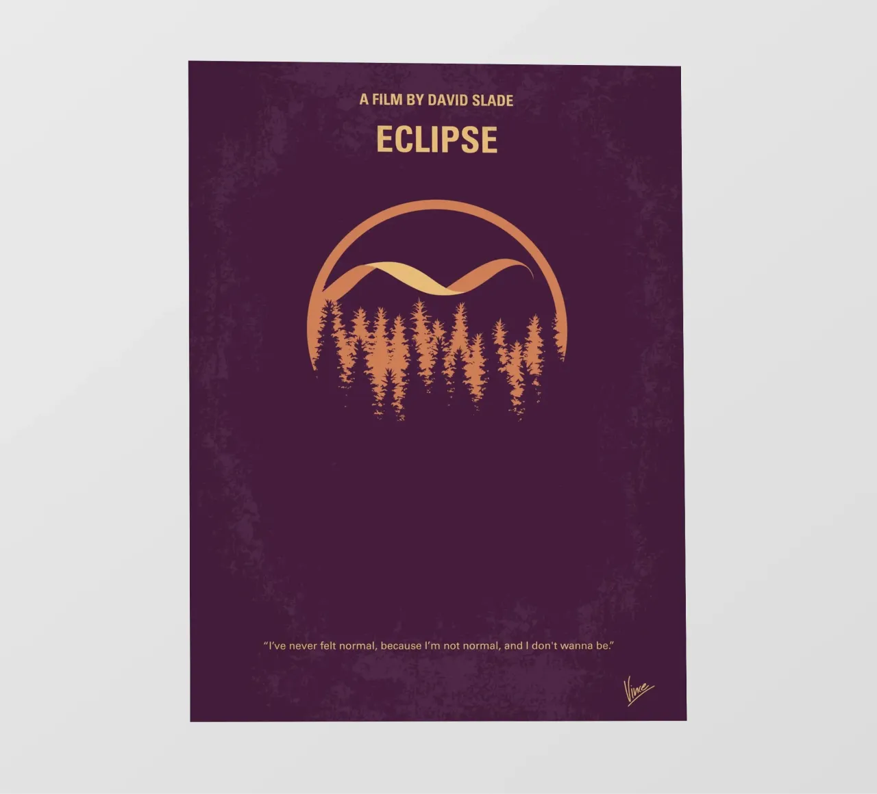 No1082 My Twilight 3 minimal movie poster telo in pvc da Chungkong