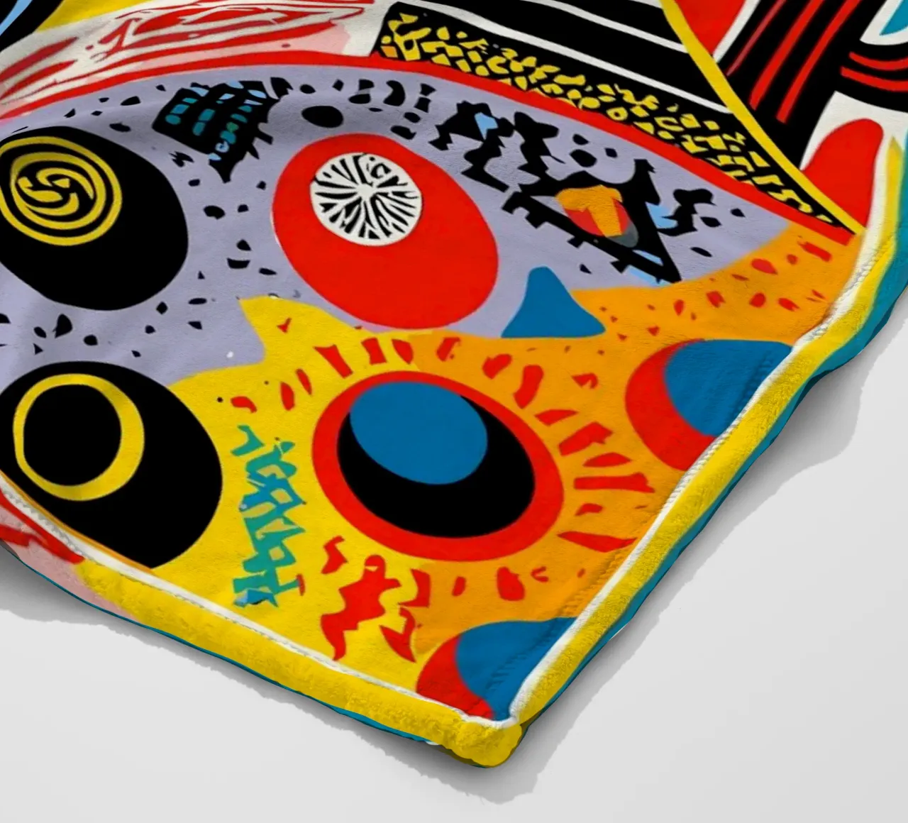 Vibrant Tarot-Inspired Art Colorful Abstract Faces coperta in pile da Signorino