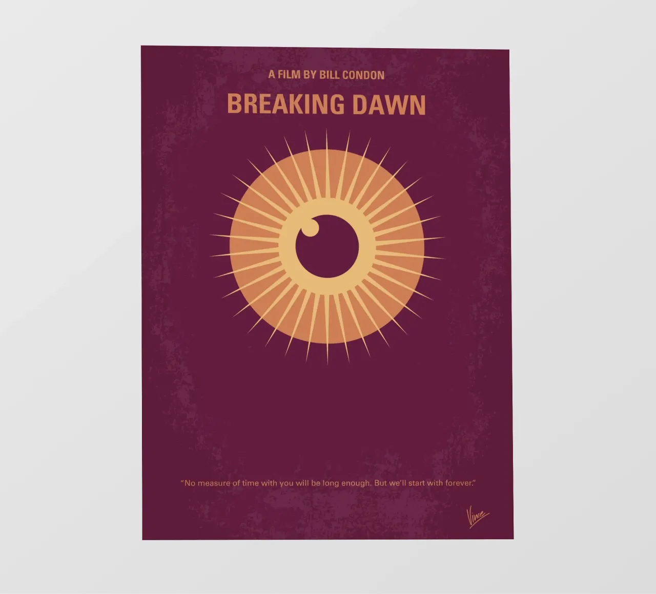 No1083 My Twilight 4 minimal movie poster pellicola backlit da Chungkong