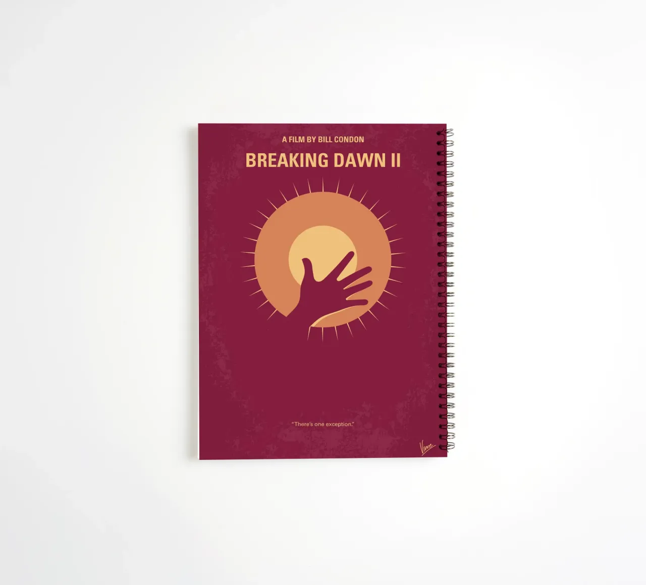 No1084 My Twilight 5 minimal movie poster spiral notebook by Chungkong