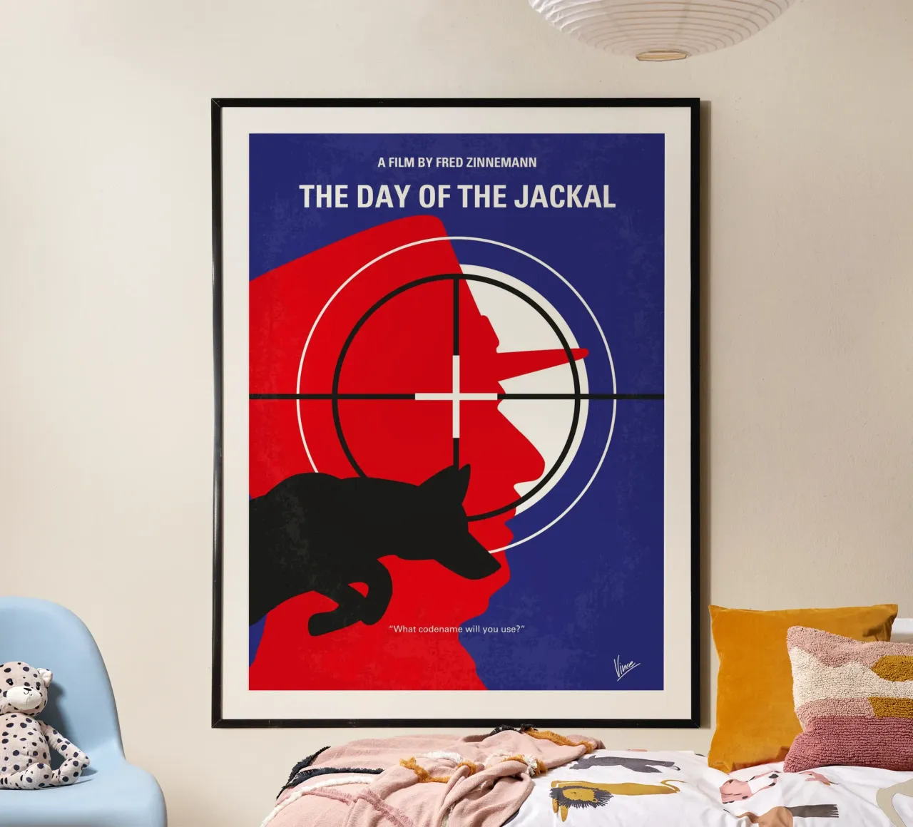 No1087 My The Day of the Jackal minimal movie poster carta hahnemühle da Chungkong
