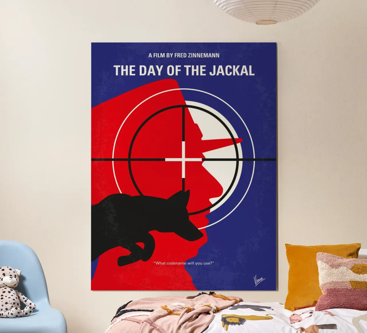 No1087 My The Day of the Jackal minimal movie poster carta hahnemühle da Chungkong