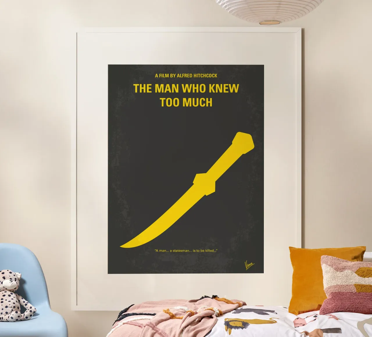No1088 My The Man Who Knew Too Much minimal movie poster poster con telaio in alluminio da Chungkong