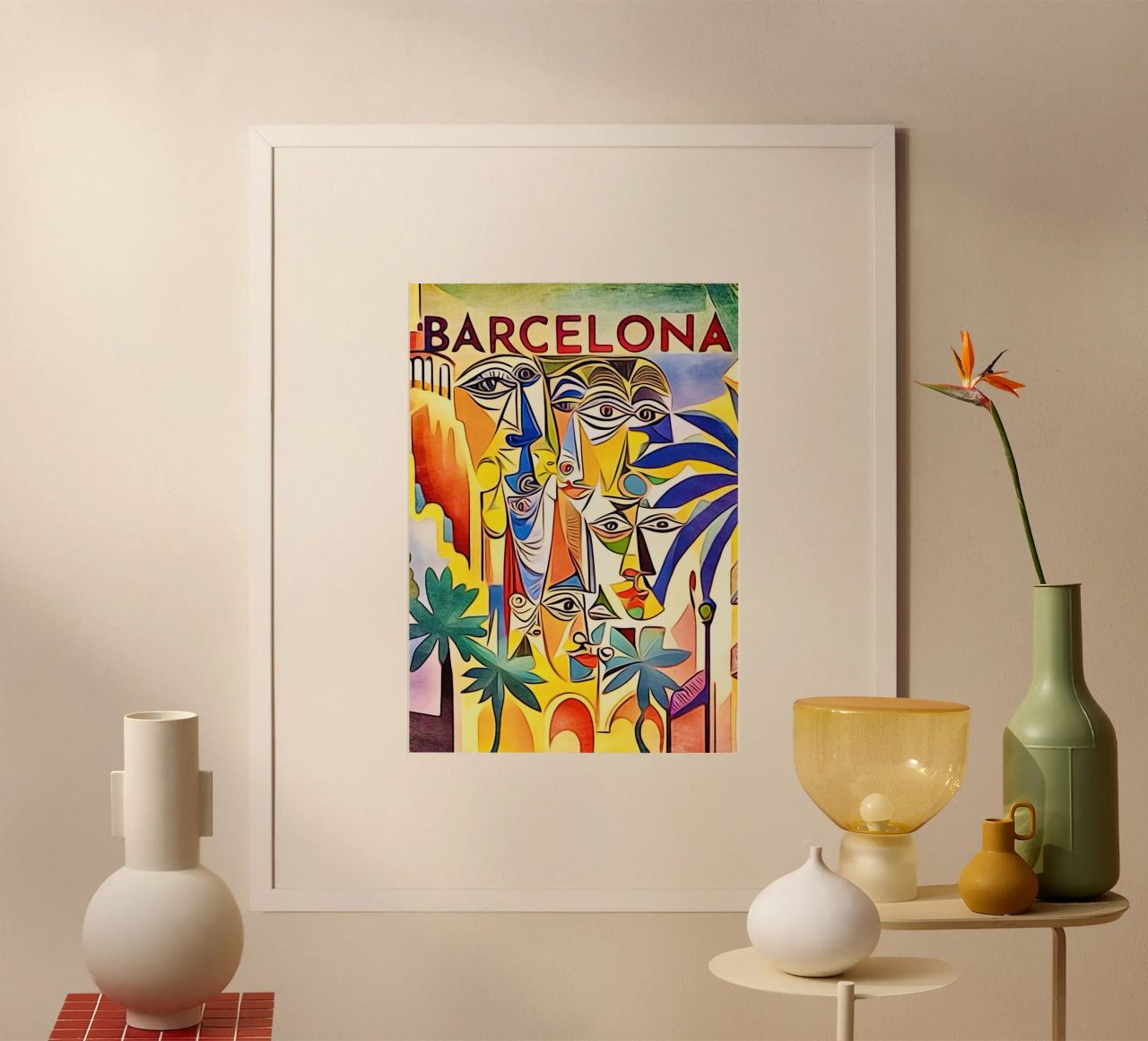 Barcelona, Globetrotter poster by ZAMART