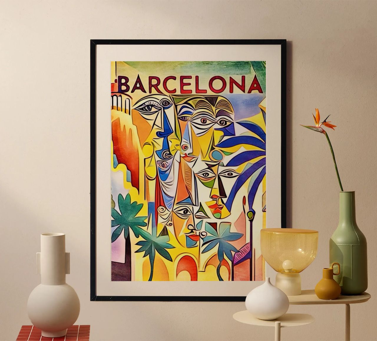 Barcelona, Globetrotter poster by ZAMART