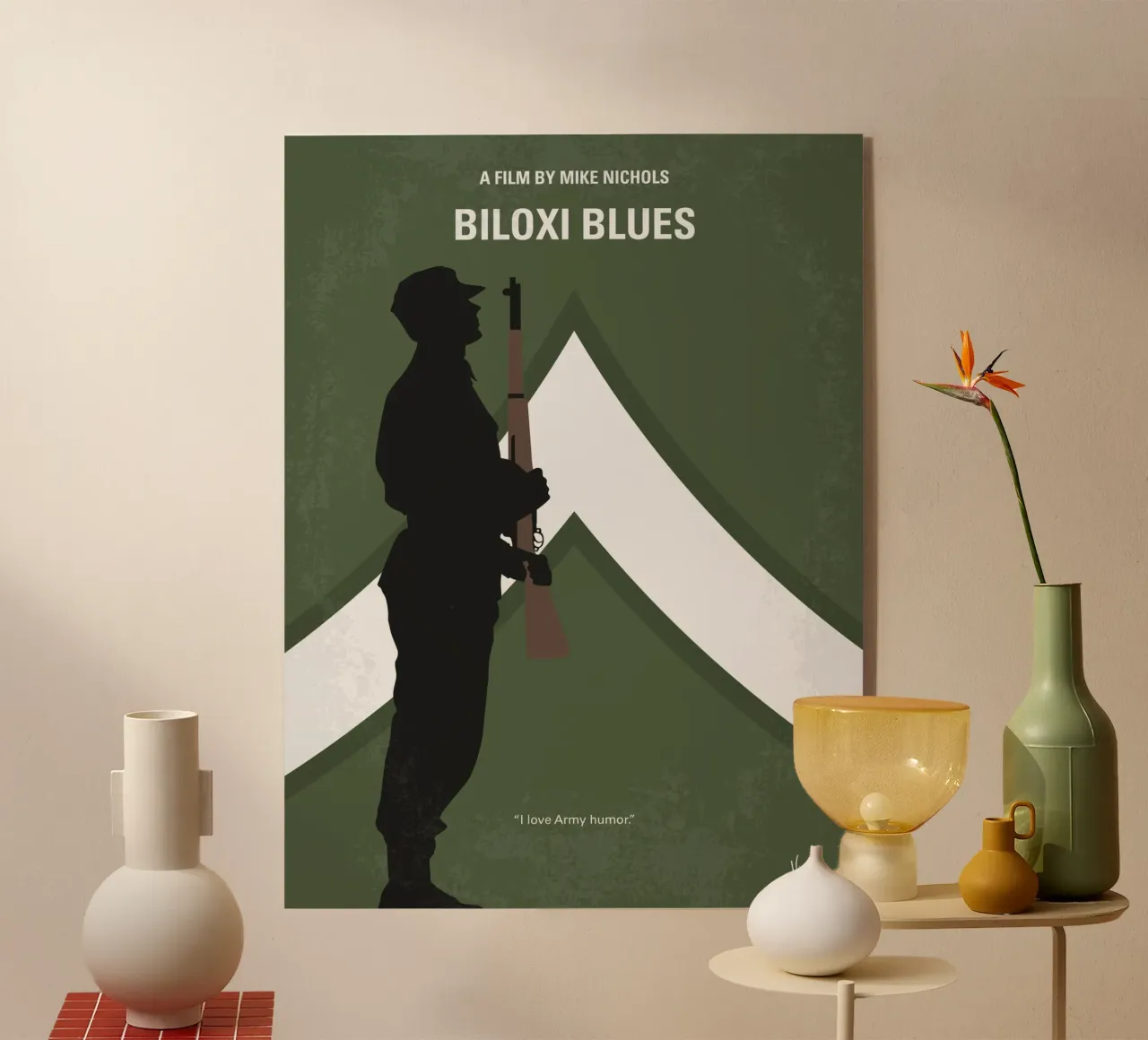 No1095 My Biloxi Blues minimal movie poster plexiglass da Chungkong