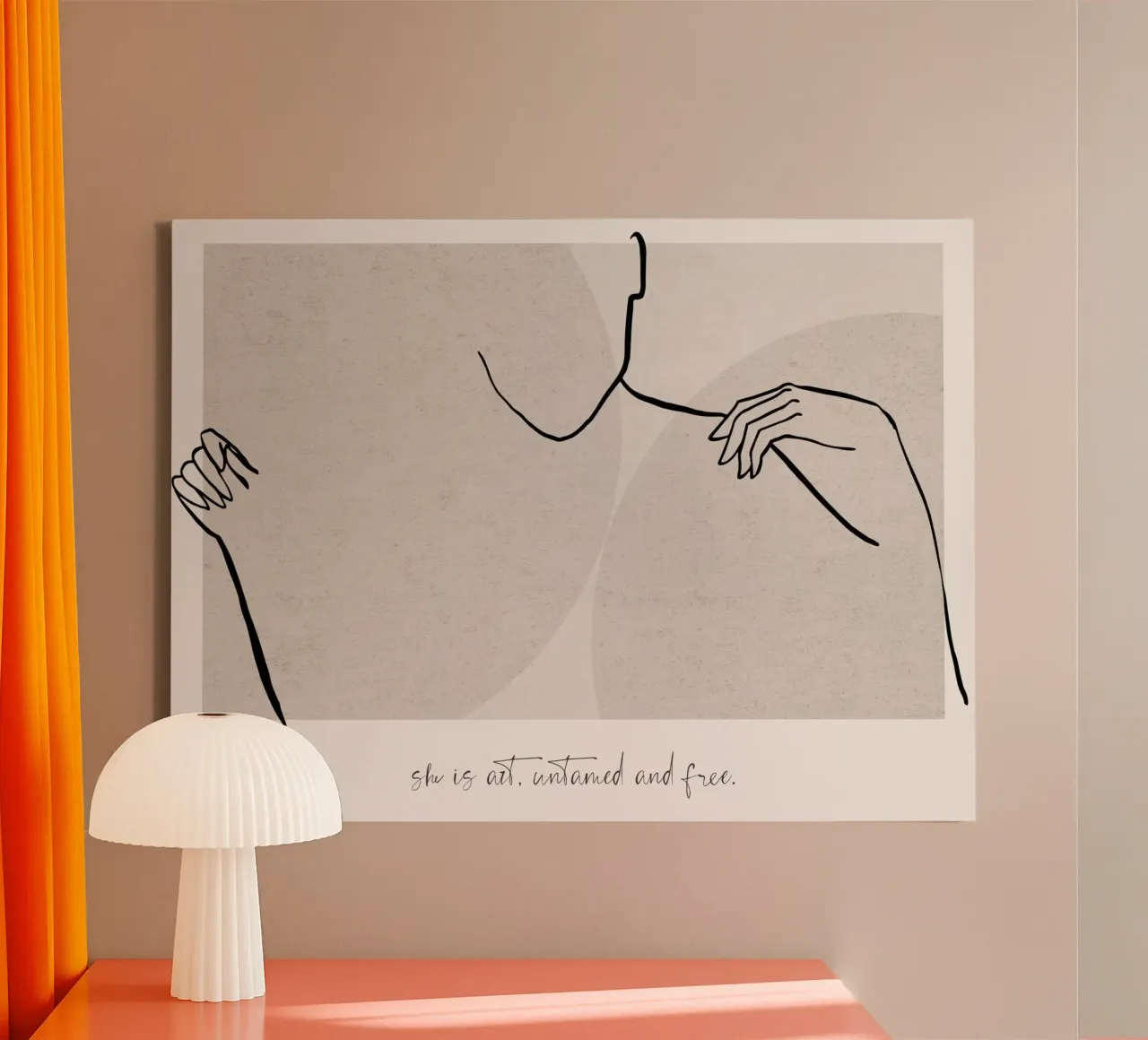 She Is Art Untamed And Free tela con Cornice a cassetta da treechild