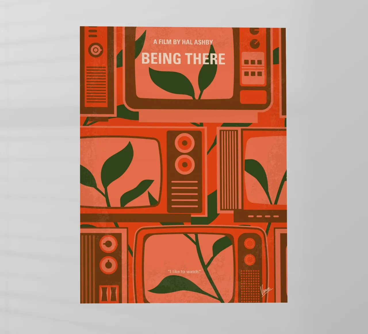 No1096 My Being There minimal movie poster pellicola backlit da Chungkong