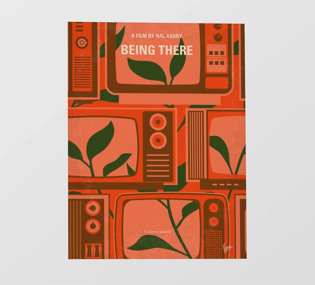 No1096 My Being There minimal movie poster telo in pvc da Chungkong