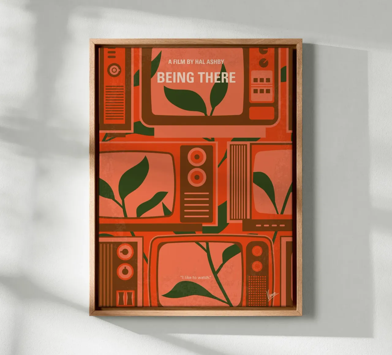 No1096 My Being There minimal movie poster tela con Cornice a cassetta da Chungkong