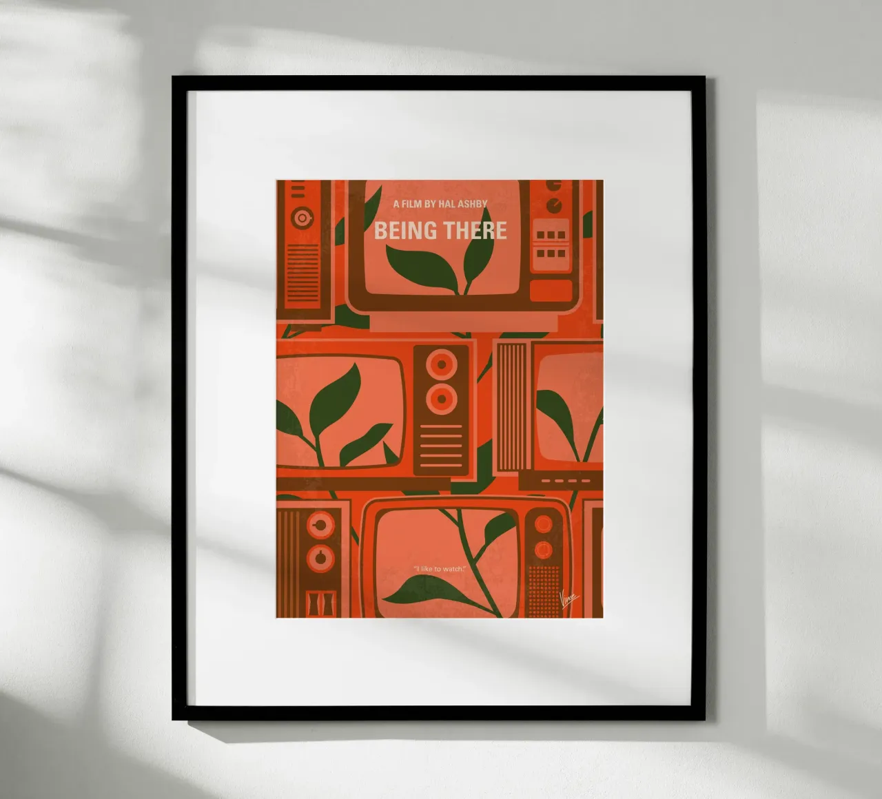 No1096 My Being There minimal movie poster poster con telaio in legno da Chungkong