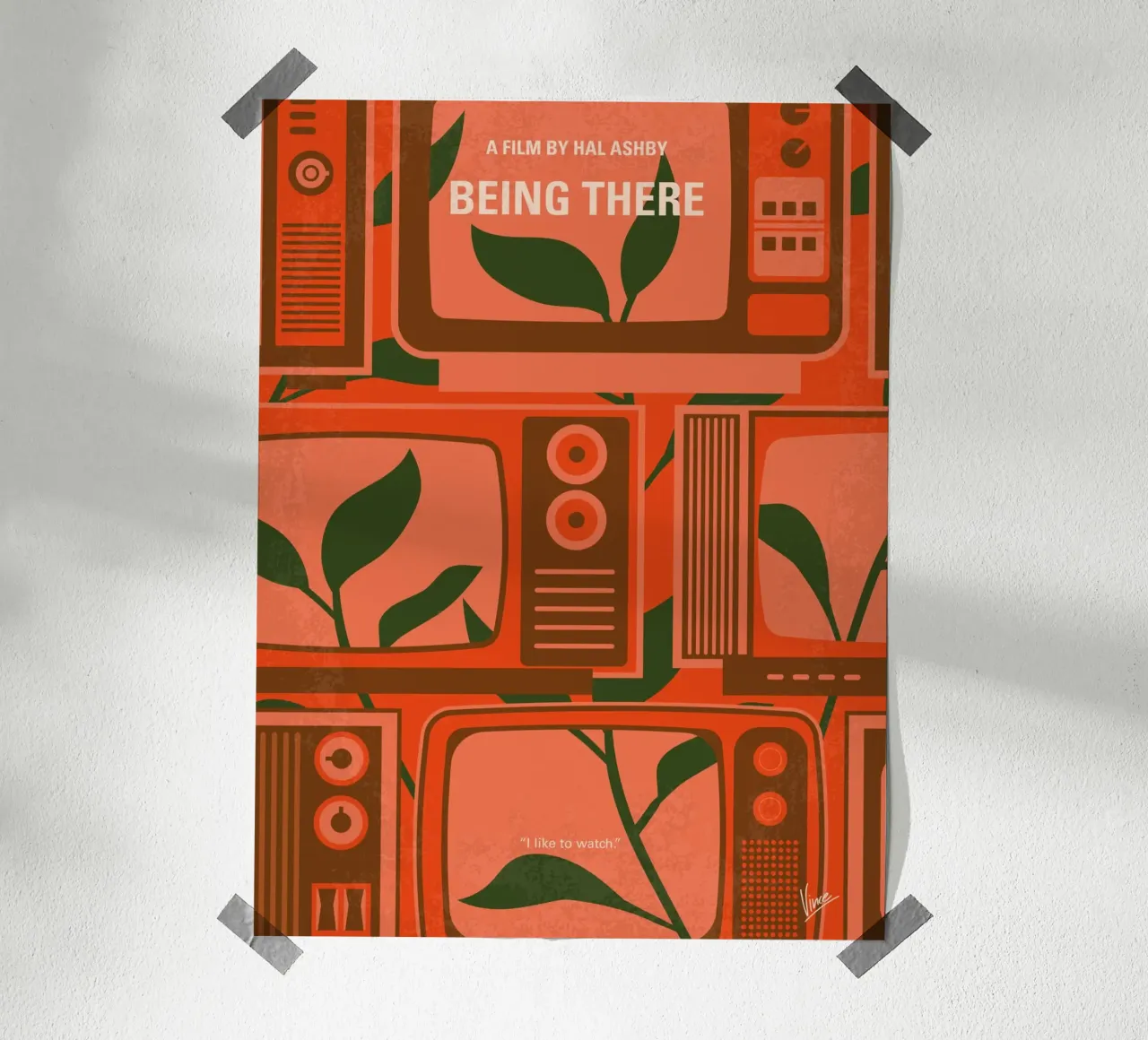 No1096 My Being There minimal movie poster poster con telaio in legno da Chungkong