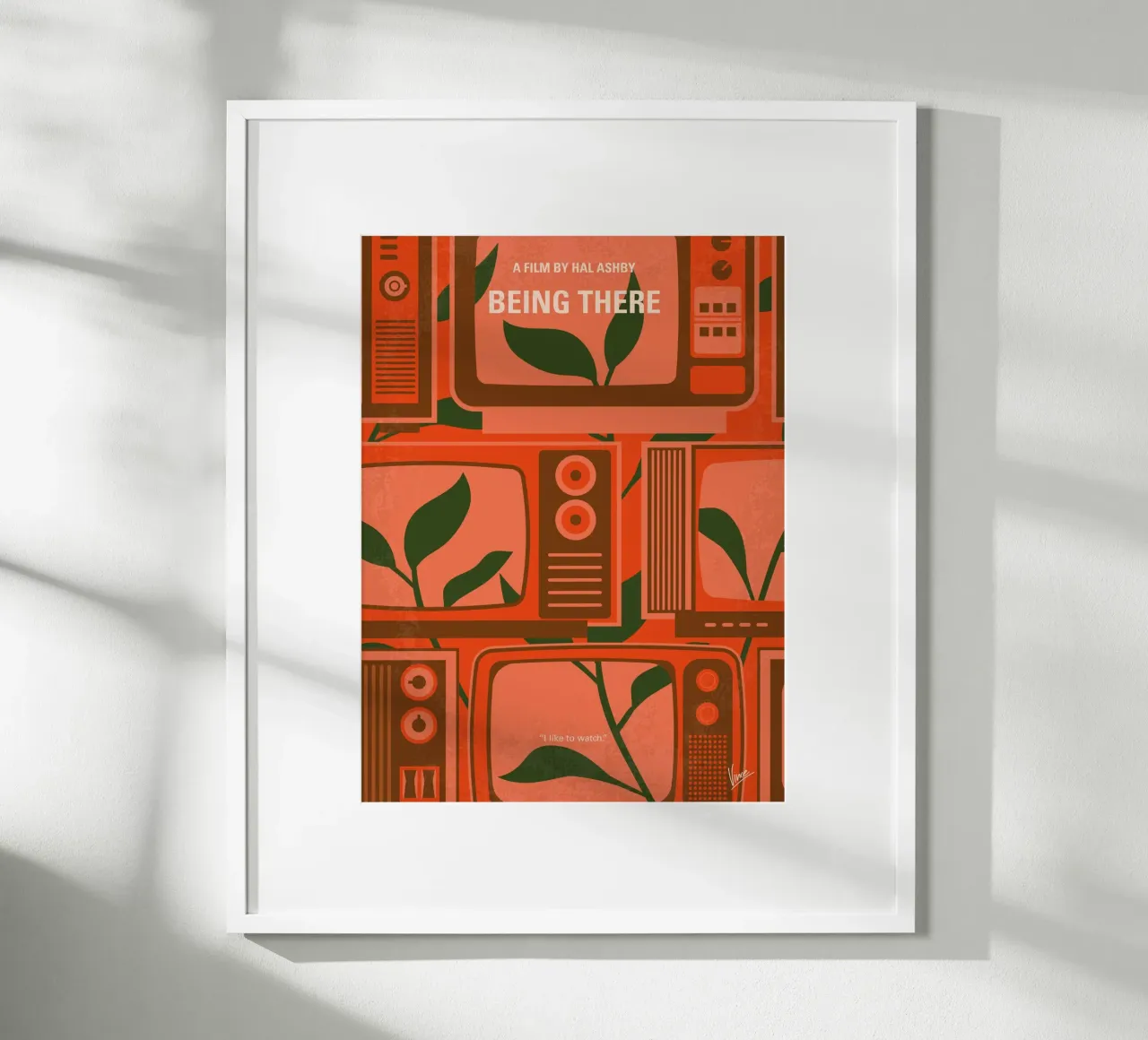 No1096 My Being There minimal movie poster poster con telaio in legno da Chungkong