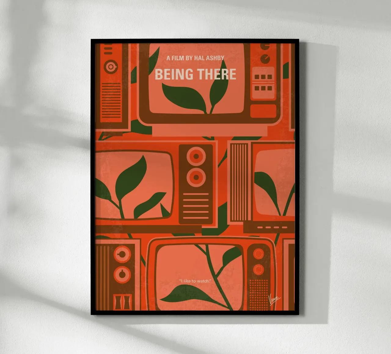 No1096 My Being There minimal movie poster poster con telaio in legno da Chungkong