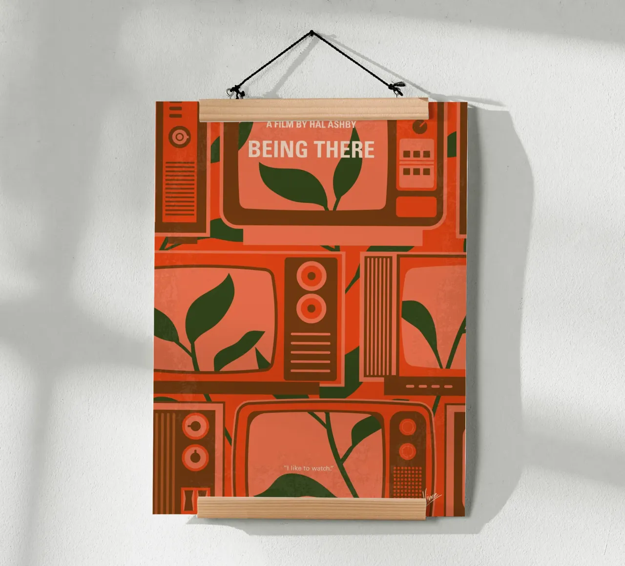 No1096 My Being There minimal movie poster poster con telaio in legno da Chungkong