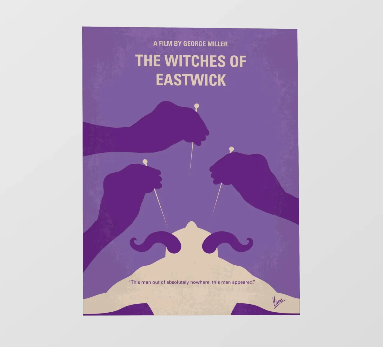 No1097 My The Witches of Eastwick minimal movie poster telo in pvc da Chungkong