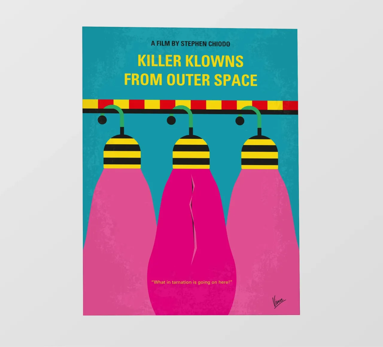 No1099 My Killer Klowns from Outer Space minimal movie poste pellicola backlit da Chungkong