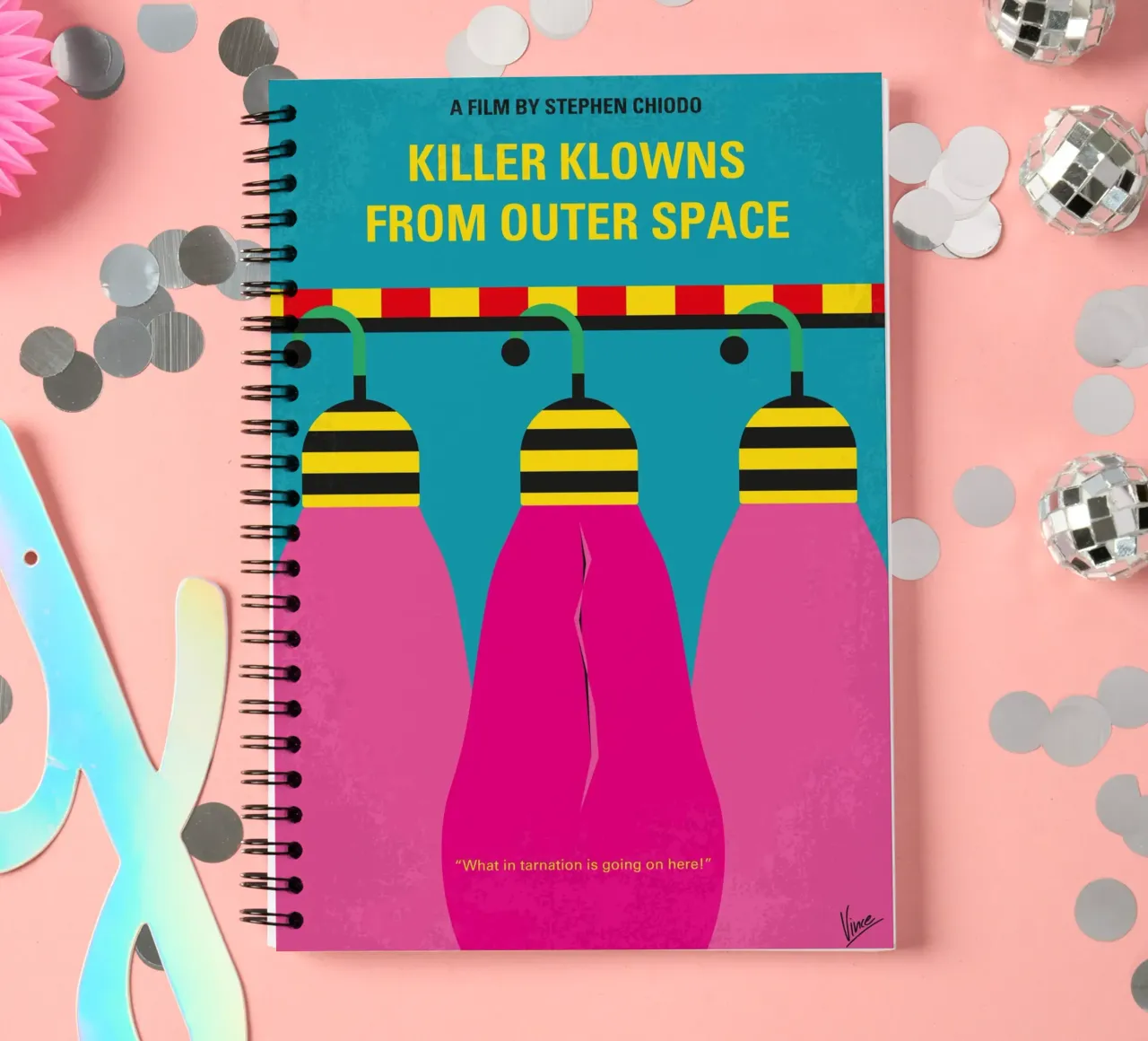 No1099 My Killer Klowns from Outer Space minimal movie poste diario ad anelli da Chungkong