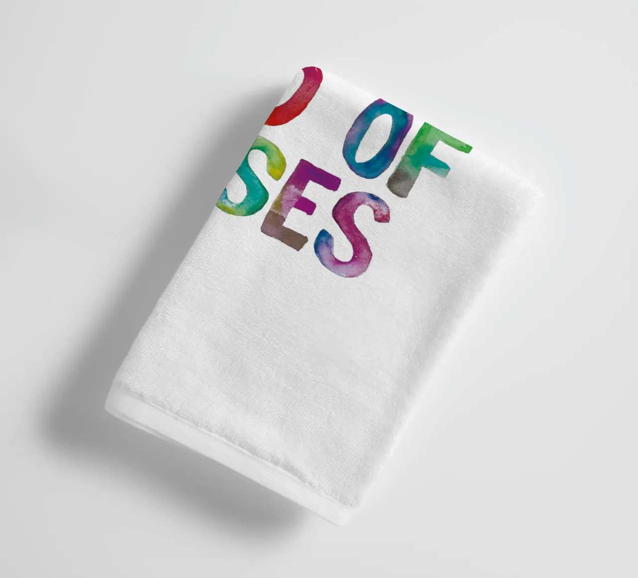 Be a Unicorn in a Field of Horses Rainbow Typography Design towel by THE MOTIVATED TYPE