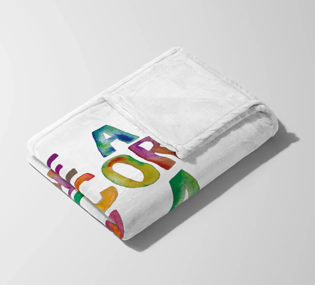 Be a Unicorn in a Field of Horses Rainbow Typography Design fleece blanket by THE MOTIVATED TYPE