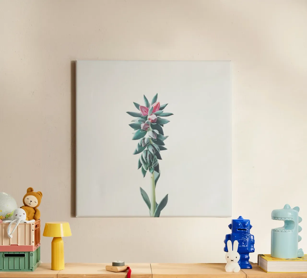 Succulente fiorite tela con Cornice a cassetta da Cassia Beck Photography