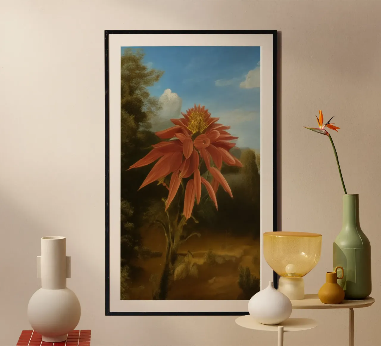 Blumen_14 poster con telaio in alluminio da Impressionismus by LK