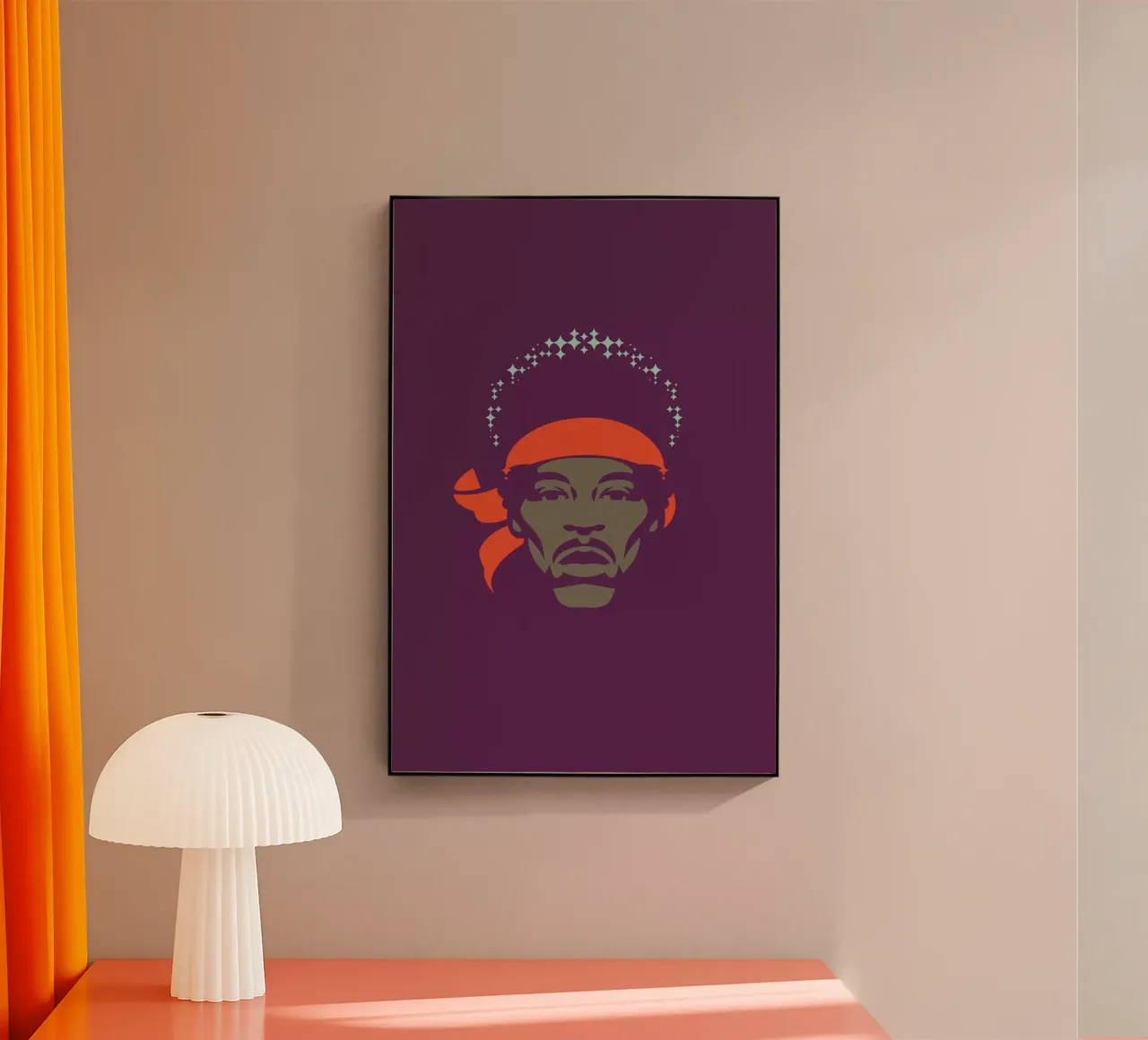 Hendrix Acryl-Glas von Bruno Morphet