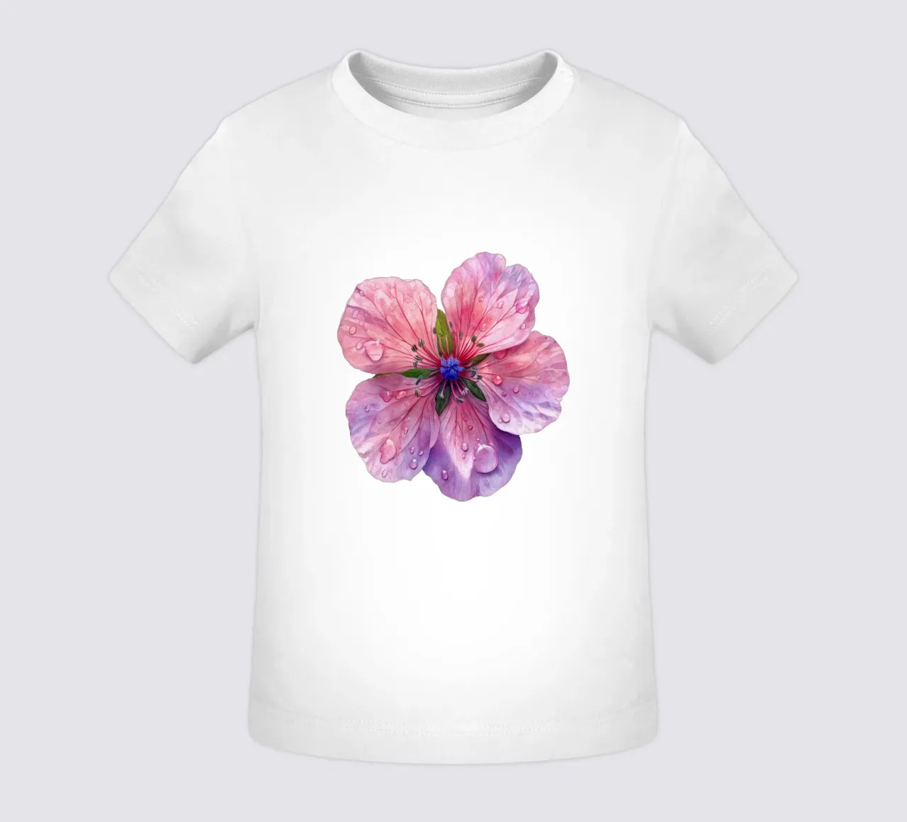 Fiore di geranio 3 maglietta neonato da Bold Blooms