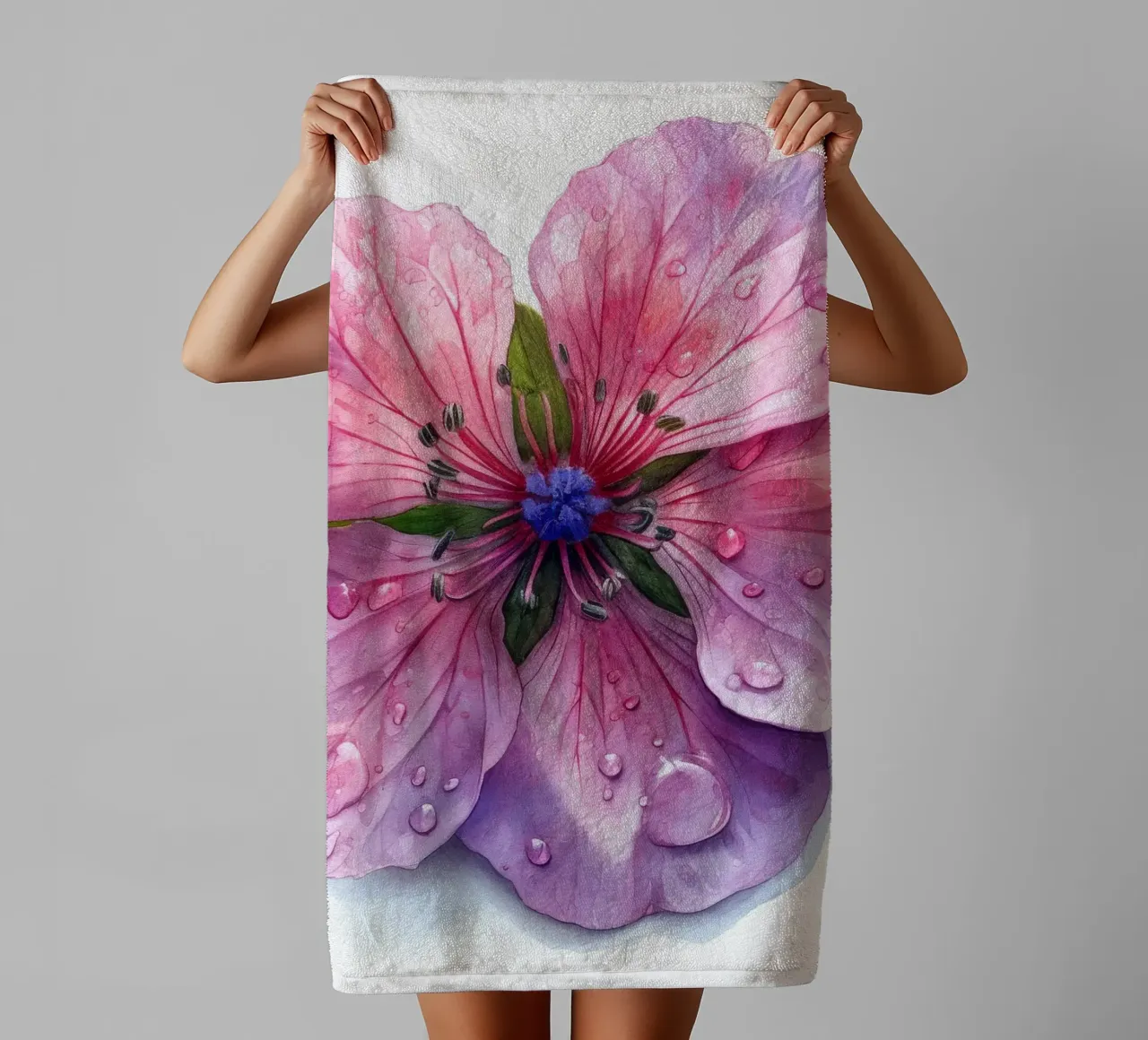 Fiore di geranio 3 asciugamano da bagno da Bold Blooms