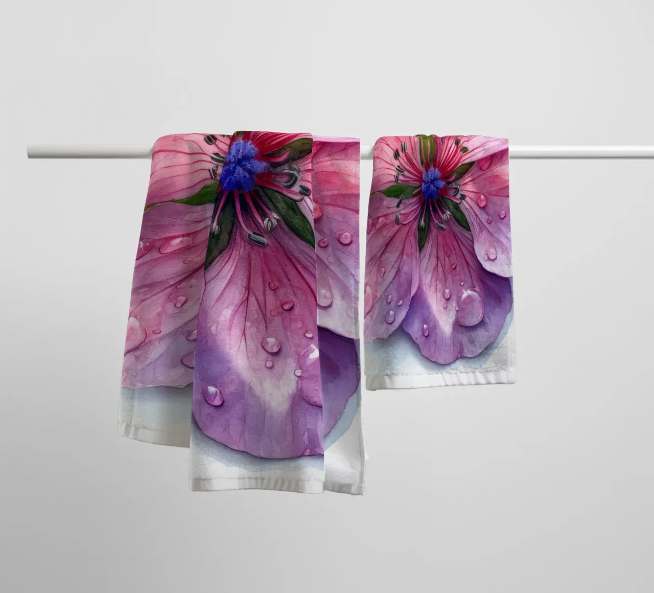 Fiore di geranio 3 asciugamano da bagno da Bold Blooms