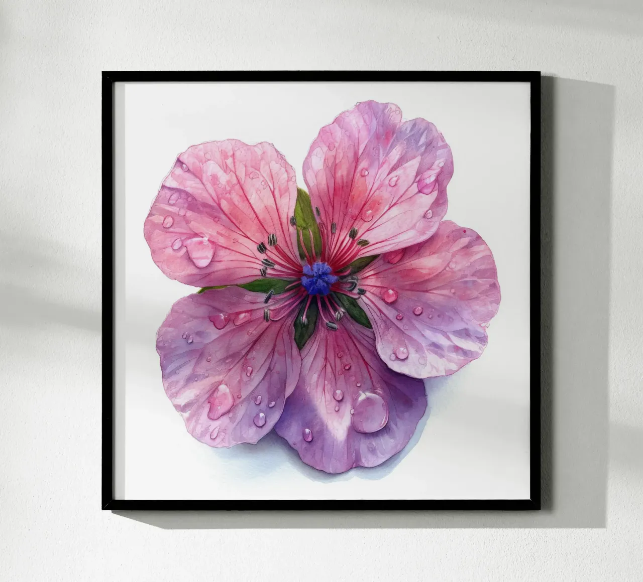 Fiore di geranio 3 poster con telaio in plastica da Bold Blooms
