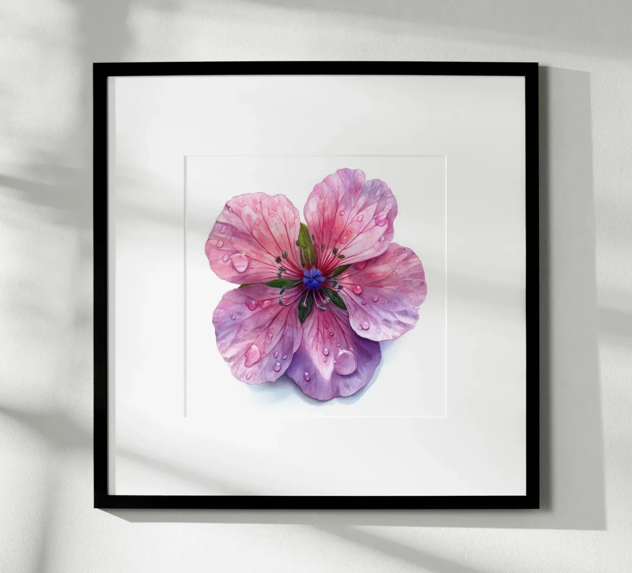 Fiore di geranio 3 poster con telaio in plastica da Bold Blooms
