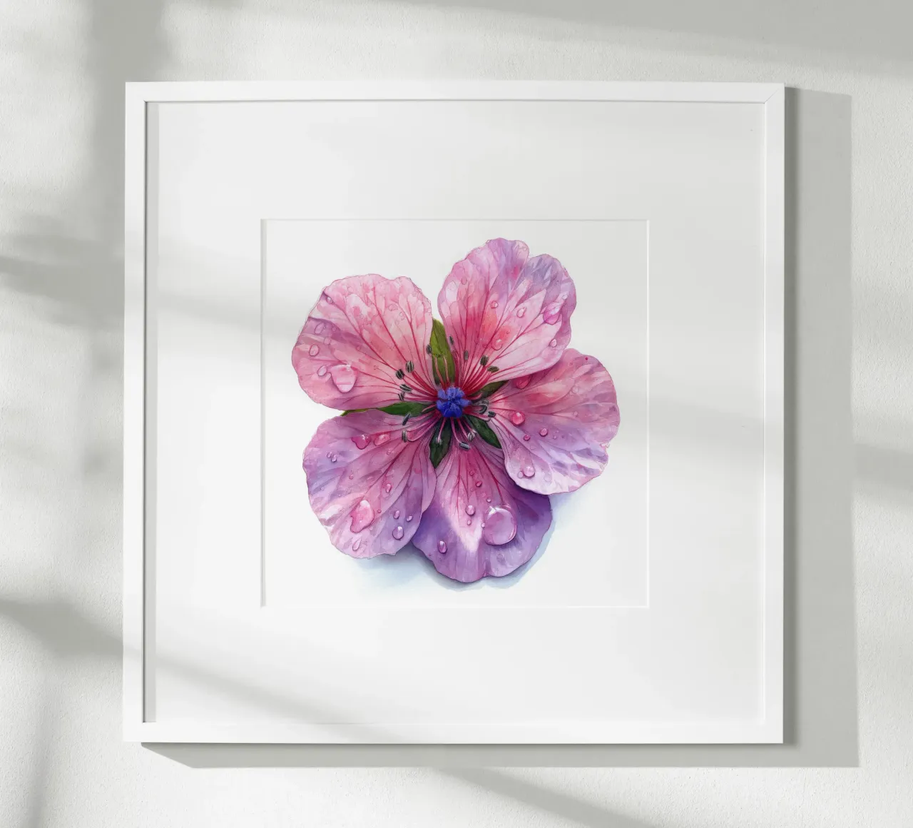 Fiore di geranio 3 poster con telaio in plastica da Bold Blooms