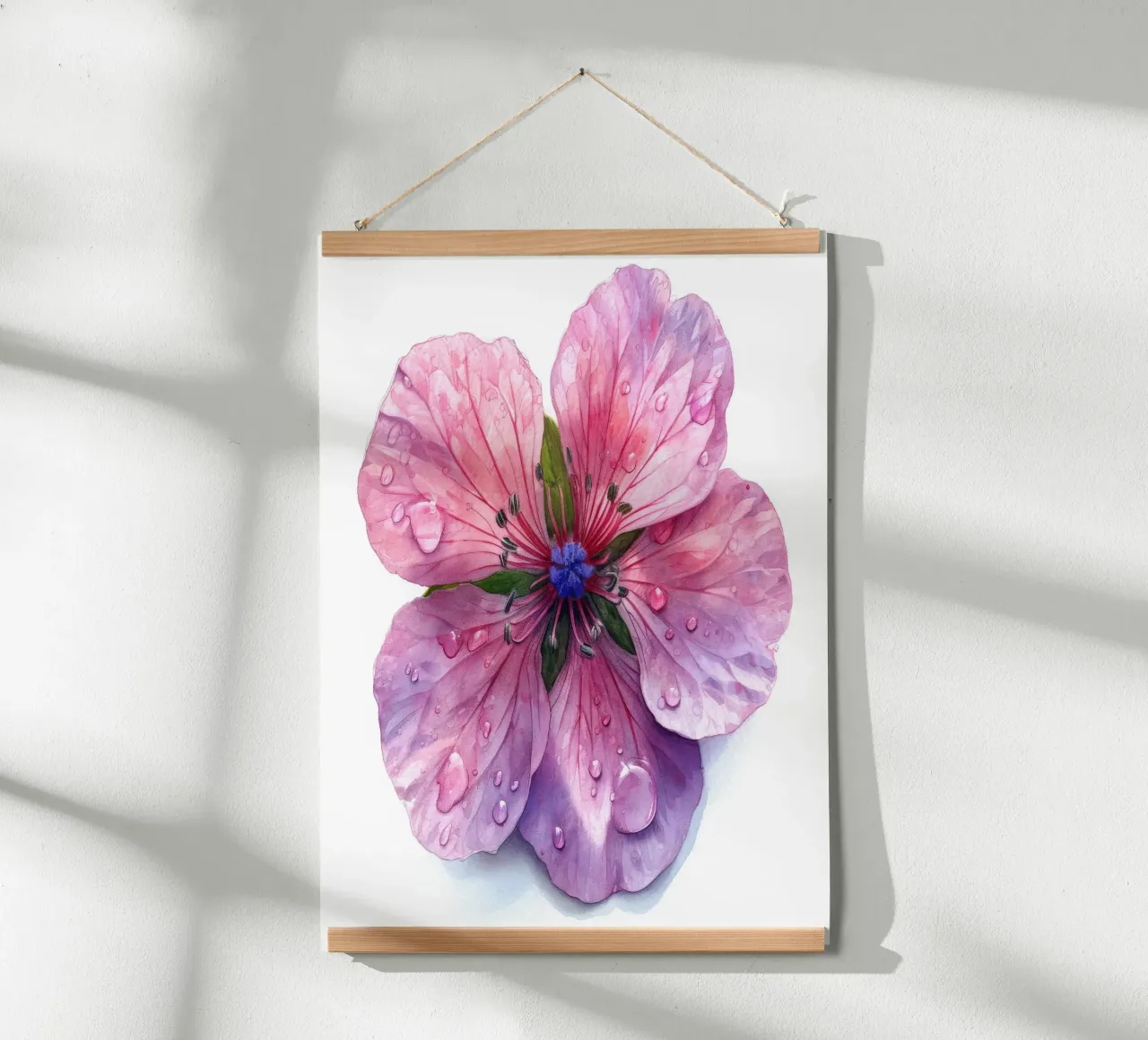 Fiore di geranio 3 poster con telaio in plastica da Bold Blooms