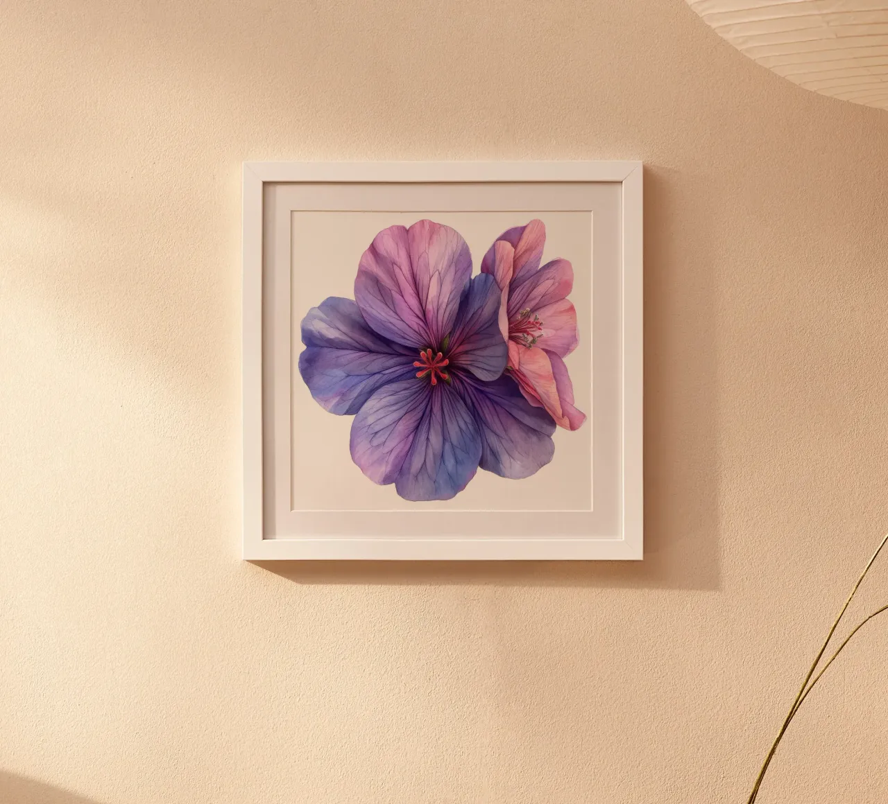 Geranio fiore 4 poster con telaio in alluminio da Bold Blooms