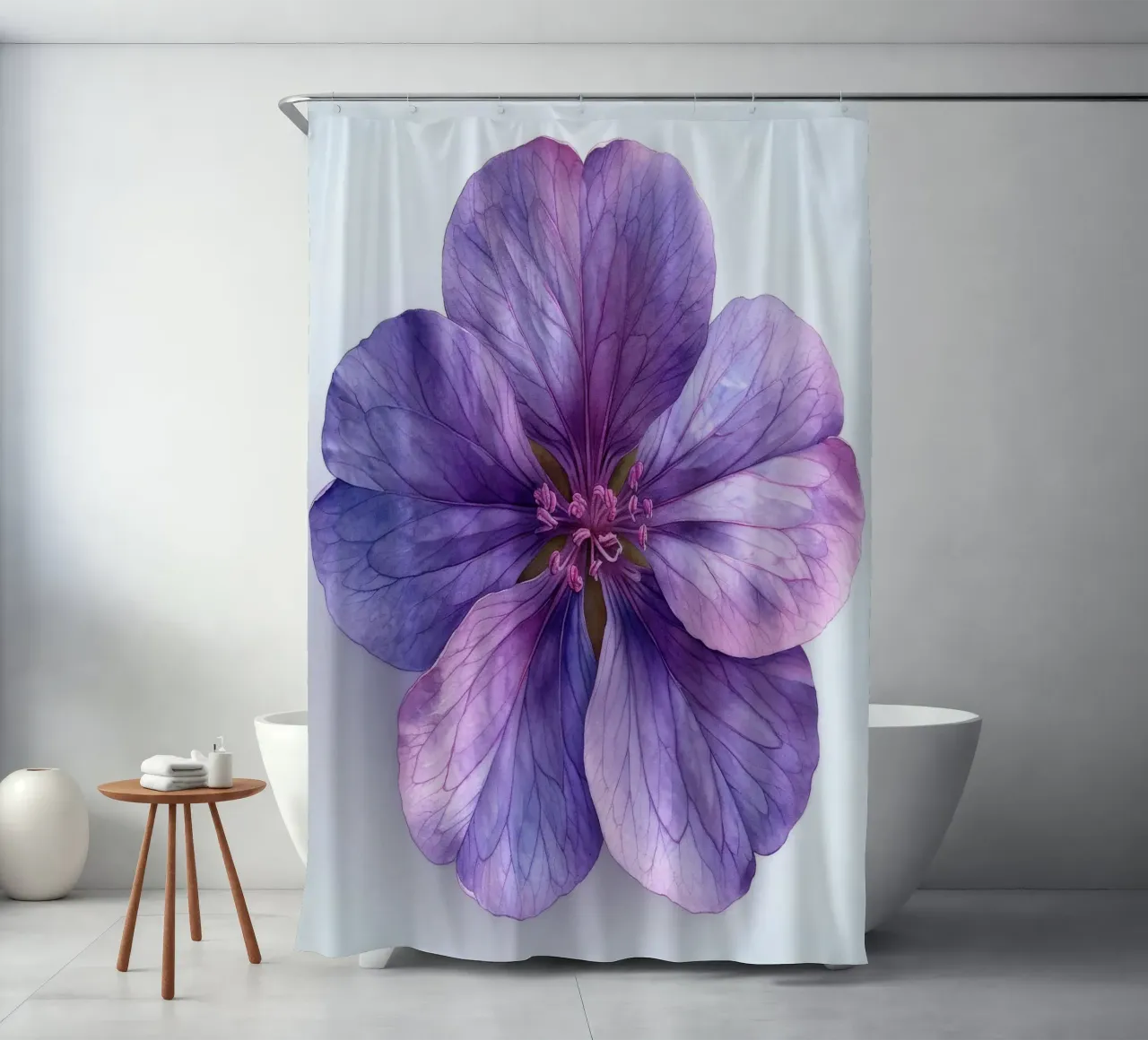 Geranium Flower 1 shower curtain by Bold Blooms