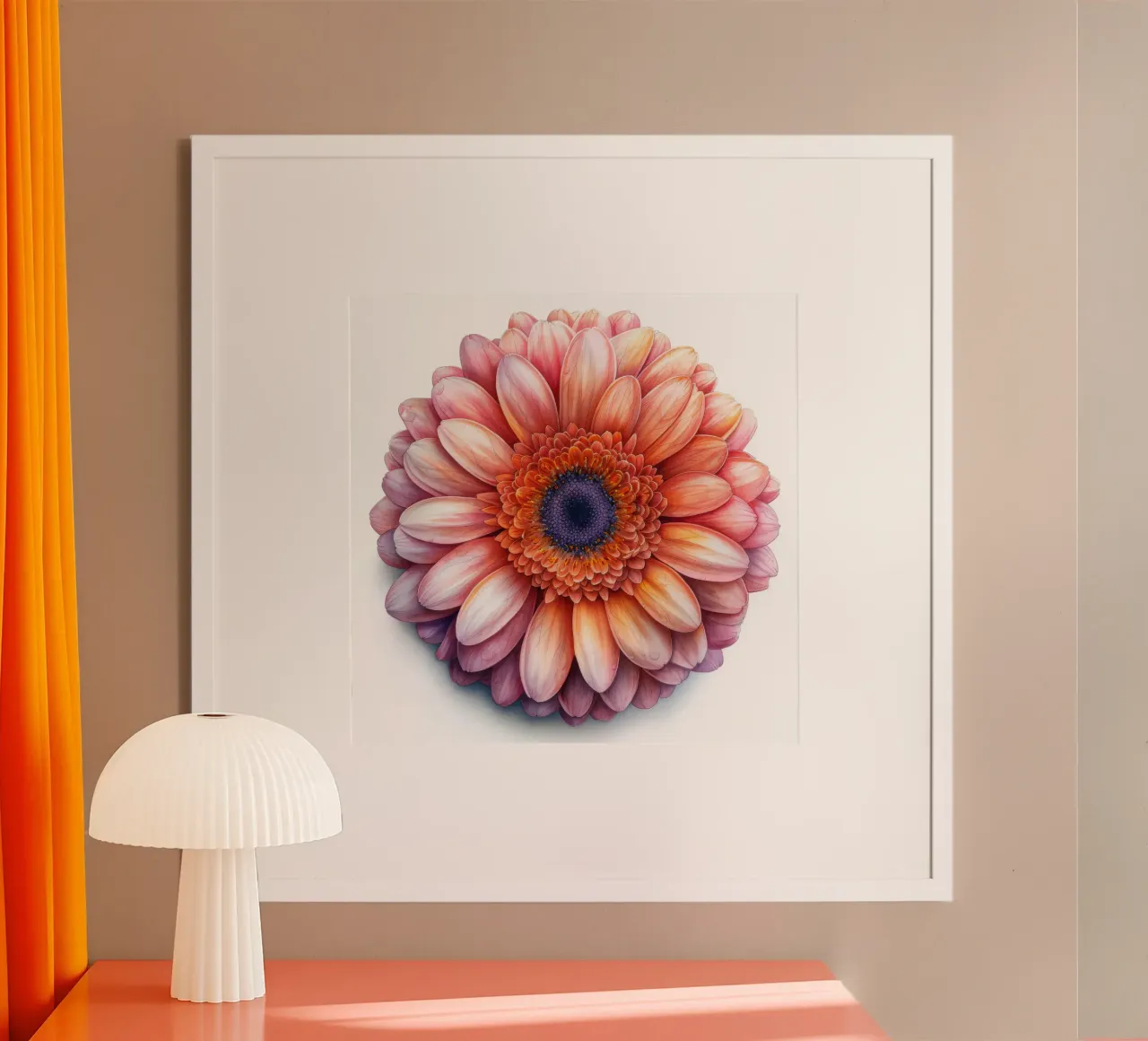 Fiore di gerbera 2 poster con telaio in plastica da Bold Blooms