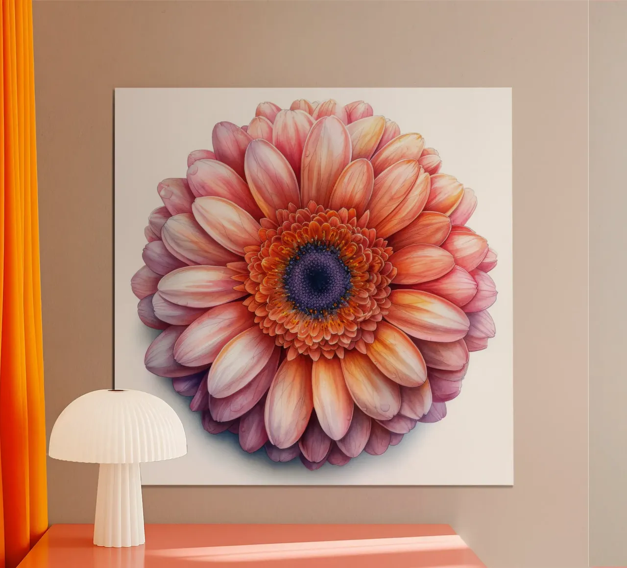 Fiore di gerbera 2 poster con telaio in plastica da Bold Blooms