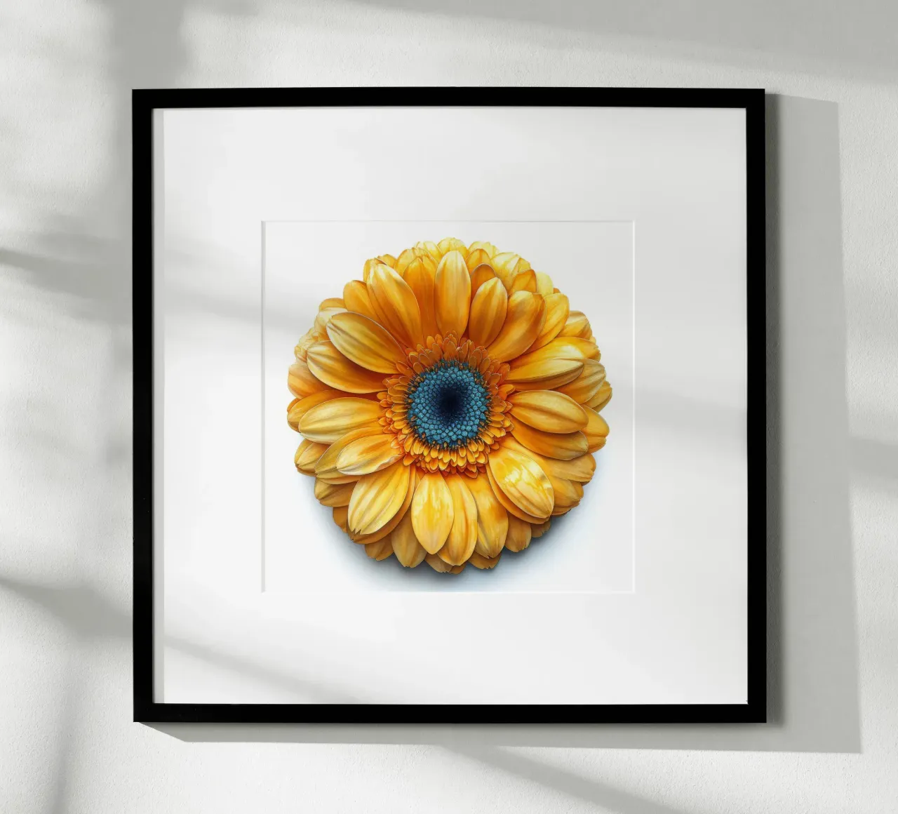 Fiore di gerbera 3 poster con telaio in legno da Bold Blooms