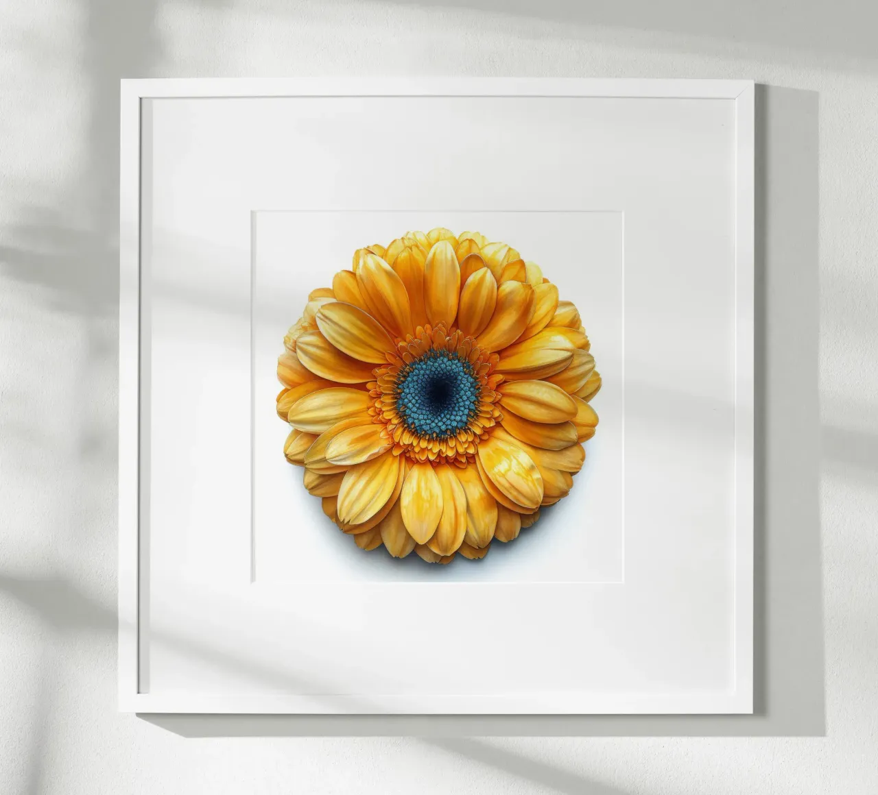 Fiore di gerbera 3 poster con telaio in legno da Bold Blooms