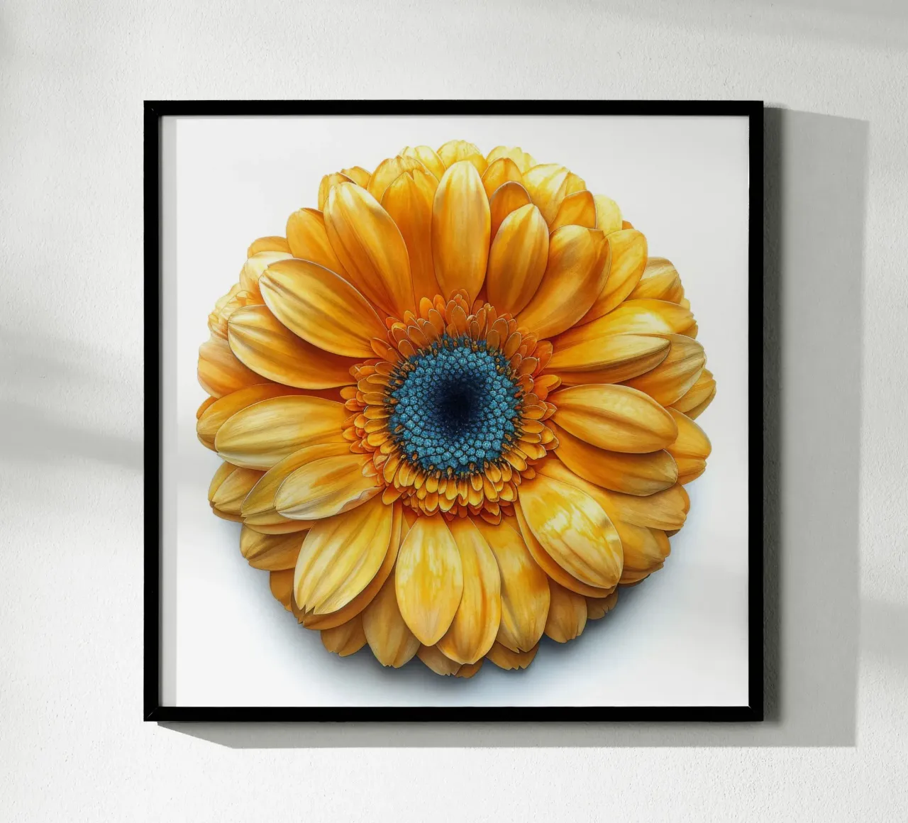 Fiore di gerbera 3 poster con telaio in legno da Bold Blooms