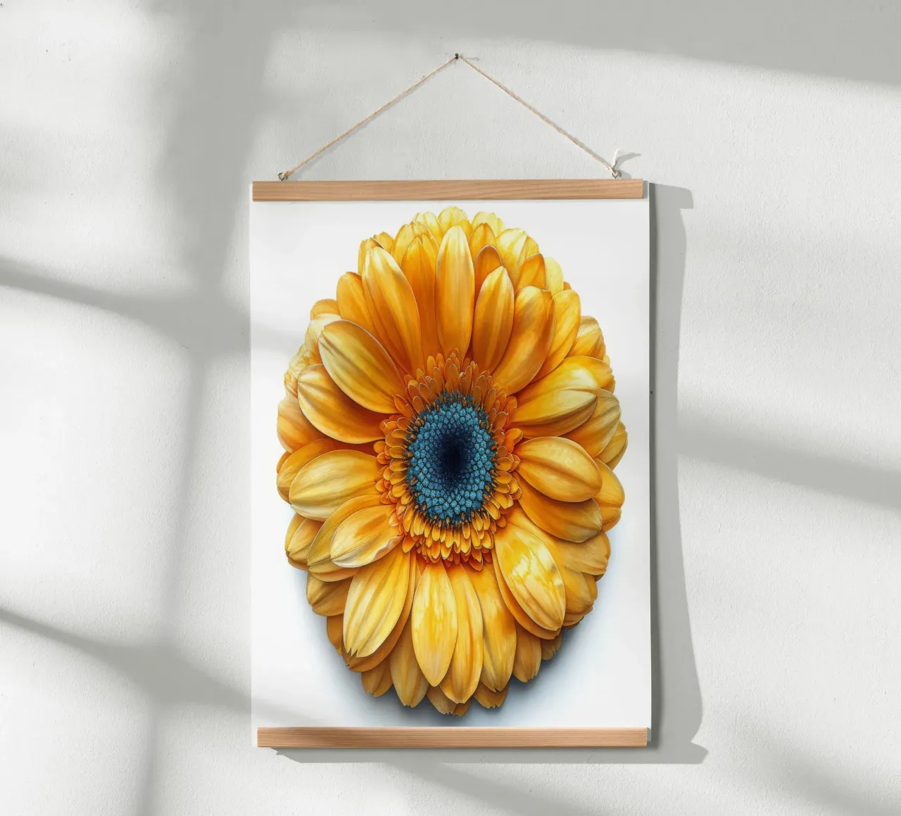Fiore di gerbera 3 poster con telaio in legno da Bold Blooms