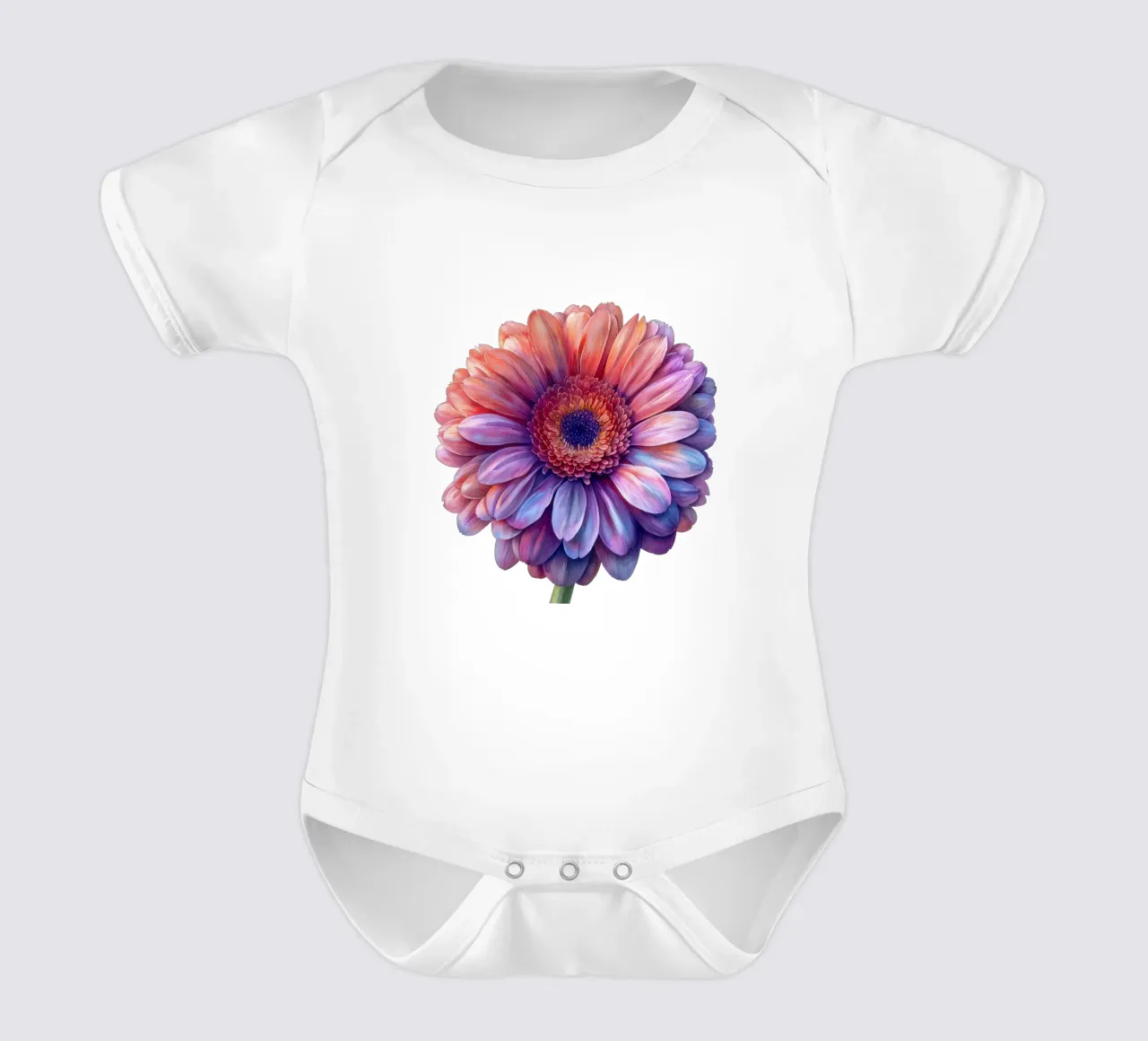 Fiore di gerbera 4 body neonato maniche corte da Bold Blooms