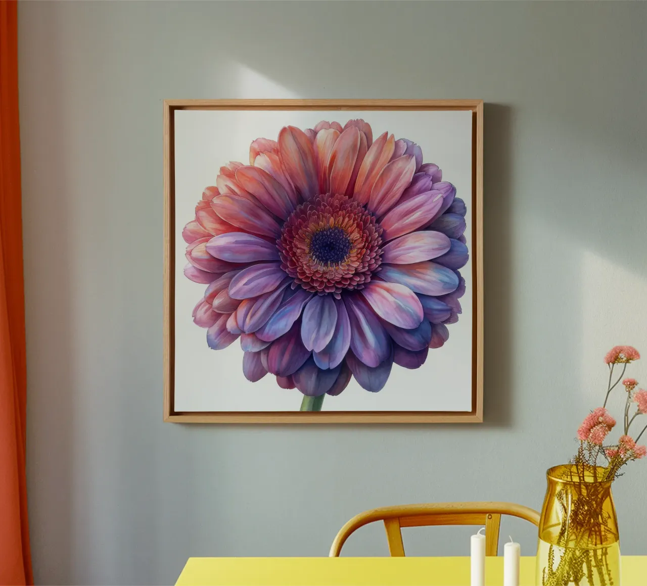 Fiore di gerbera 4 tela con Cornice a cassetta da Bold Blooms