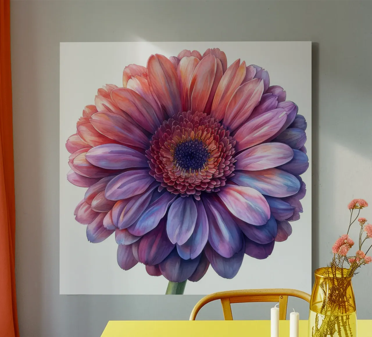 Fiore di gerbera 4 tela con Cornice a cassetta da Bold Blooms