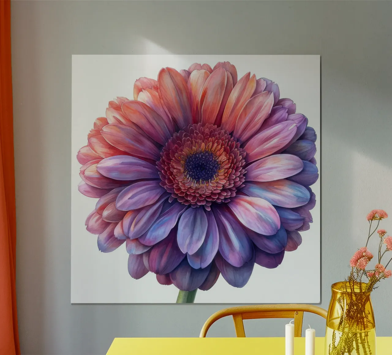 Fiore di gerbera 4 poster con telaio in plastica da Bold Blooms
