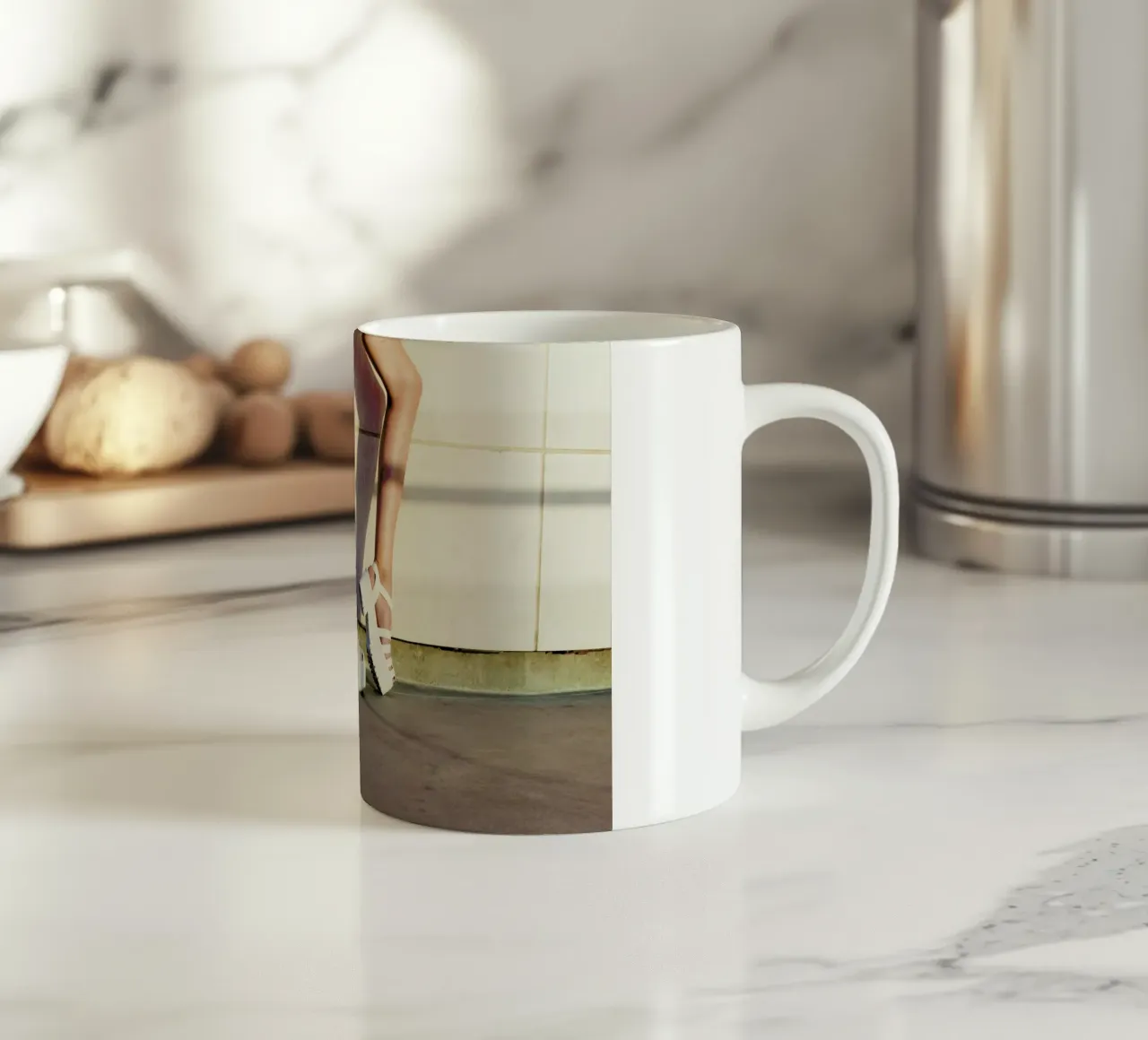 Shadow Shoes ceramic mug by Aysha Banos