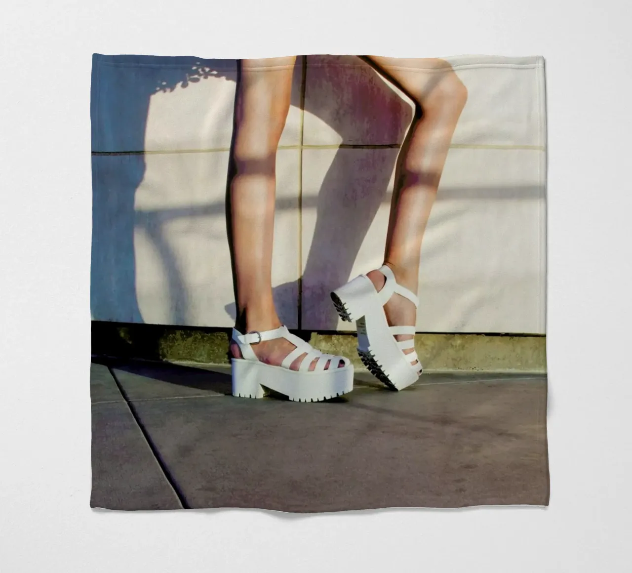 Shadow Shoes fleece blanket by Aysha Banos
