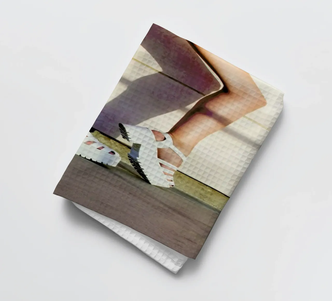 Shadow Shoes tea towel by Aysha Banos