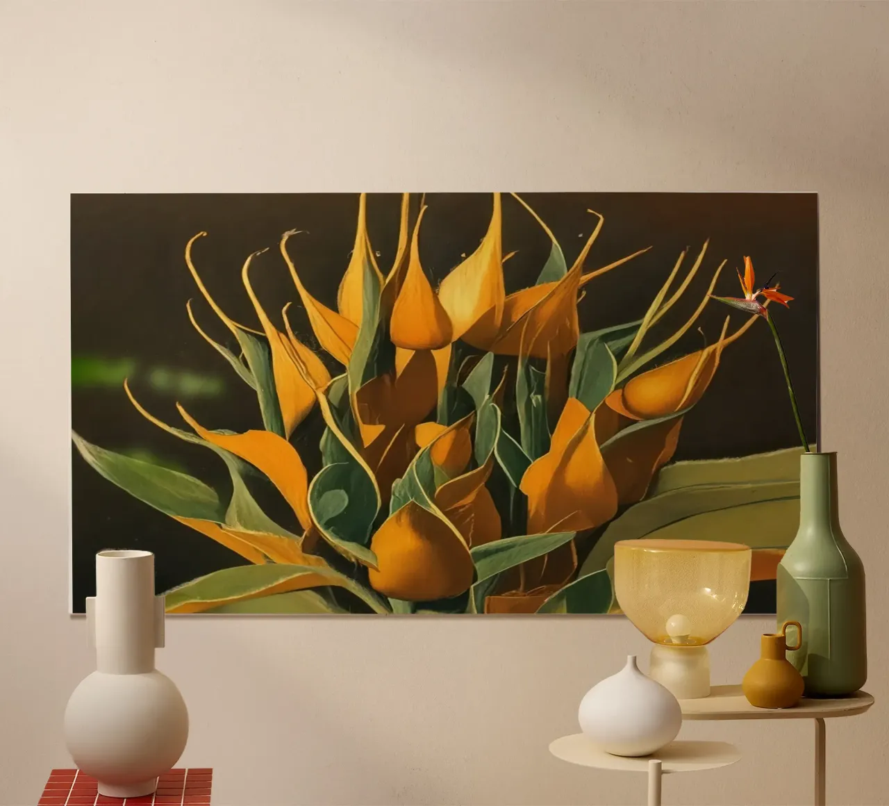 Girasole_2 poster con telaio in alluminio da Impressionismus by LK